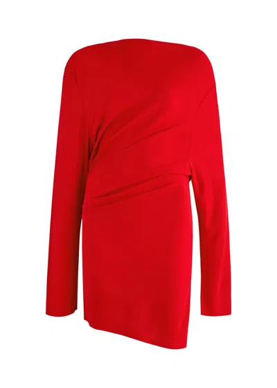 Jacquemus La Robe Croisière Draped Mini Dress In Red