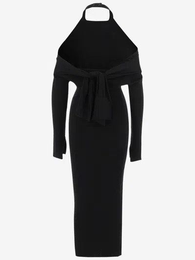 Jacquemus La Dressing Gown Doble In Black