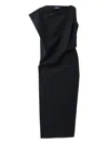 Jacquemus La Robe Drap Asymmetrical Midi Dress In Blue