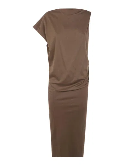 Jacquemus La Robe Drap Midi Dress In Green