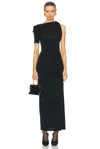 Jacquemus La Robe Drapeado In Black