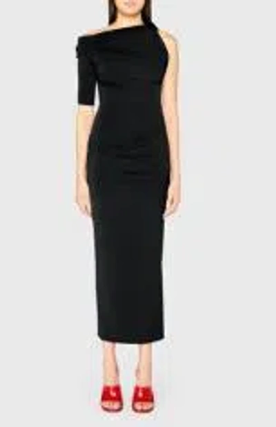 Jacquemus Short-sleeved Black Viscose Midi Dress