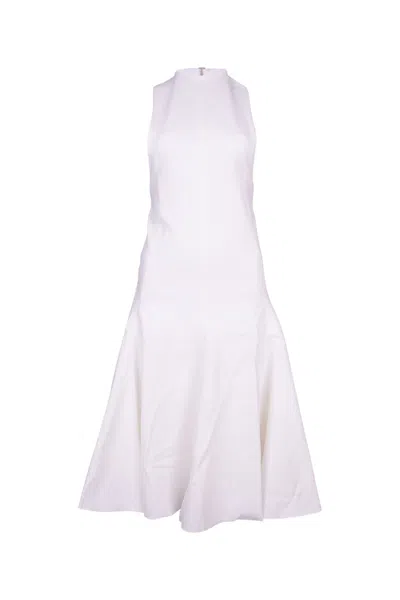 Jacquemus Favola Open-back Crepe Midi Dress In White