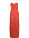 Jacquemus La Robe Gaua Long Dress In Rot