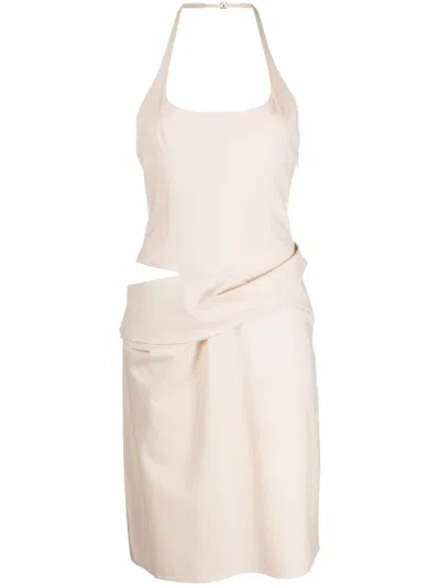 Jacquemus La Robe Hielo Midi Dress In White