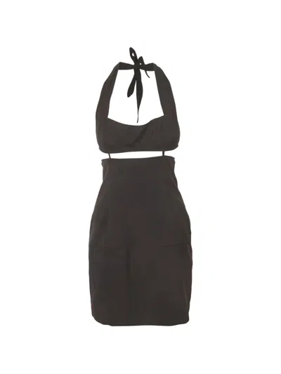 Pre-owned Jacquemus La Robe Limao Backless Dress In Brown