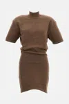 Jacquemus Robe Maille Castagna Dress In Brown
