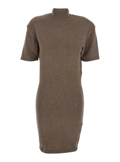 Jacquemus La Robe Maille Castagna In Brown