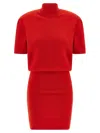 Jacquemus La Robe Maille Castagna Dress In Red