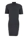 Jacquemus Knitted Wool And Cashmere Minidress In Gray