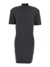 Jacquemus Knitted Wool And Cashmere Minidress In Gray