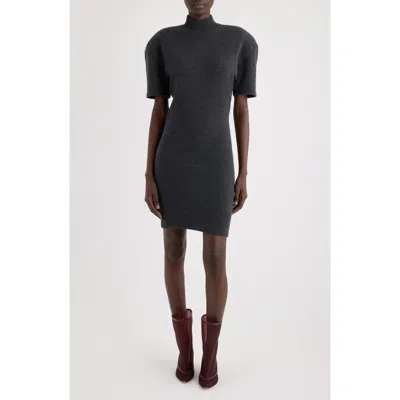 JACQUEMUS JACQUEMUS LA ROBE MAILLE CASTAGNA SHORT SLEEVE SWEATER DRESS