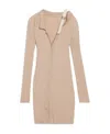 Jacquemus La Robe Maille Colin Ribbed Mini Dress In Nude