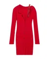 Jacquemus La Robe Maille Colin Ribbed Mini Dress In Red