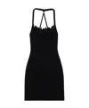 Jacquemus Black La Robe Maille Croissant Mini Dress In Black