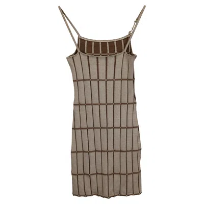 Jacquemus La Robe Maille Malha Mini Dress In Brown Viscose