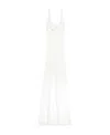 Jacquemus Ruched Cotton-gauze Maxi Dress In White