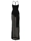 Jacquemus La Robe Maille Nodo Embellished Gown In Black