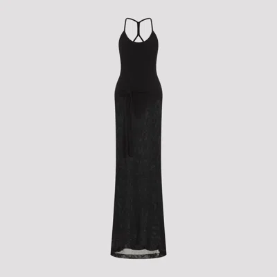 Jacquemus Maille Nodo Maxi Dress In 990 Black