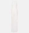 Jacquemus La Robe Maille Nodo Sheer Gown In White