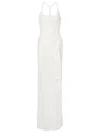 Jacquemus La Robe Maille Nodo Sheer Gown In White