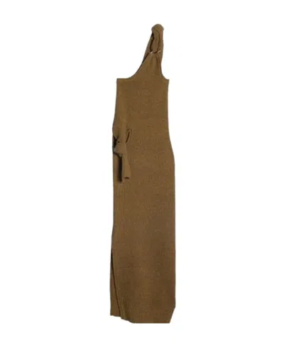Jacquemus La Robe Maille Noued Dress In Green