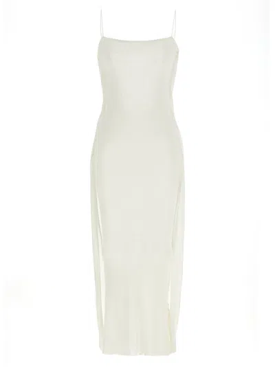 Jacquemus 'la Robe Maille Plumetis' Dress In White