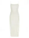 Jacquemus Off White La Robe Maille Plumetis Viscose Long Dress In White
