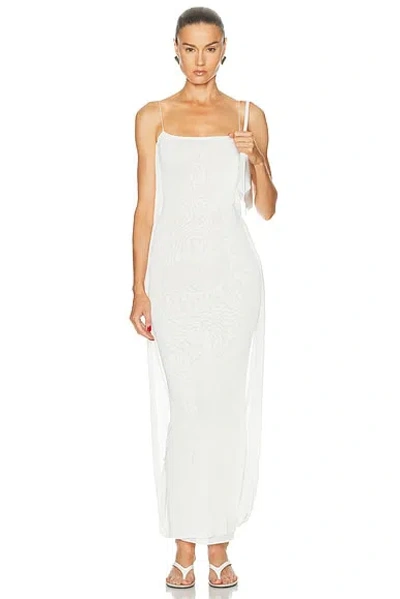 Jacquemus La Robe Maille Plumetis In White