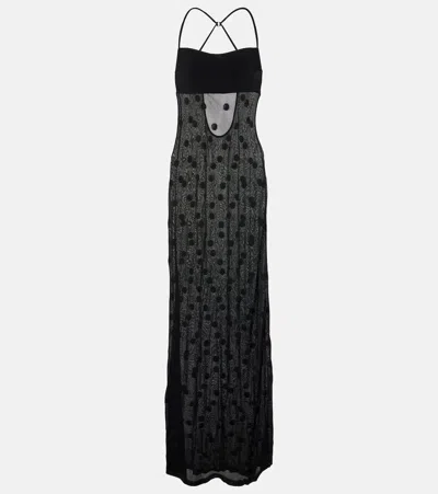 Jacquemus Robe La Robe Maille Puntini Aus Mesh In Schwarz