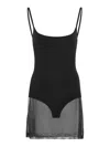 Jacquemus Black La Casa 'la Robe Maille Roupao' Minidress In Black