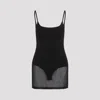 Jacquemus Black La Casa 'la Robe Maille Roupao' Minidress In Black