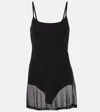 Jacquemus Black La Casa 'la Robe Maille Roupao' Minidress In Black