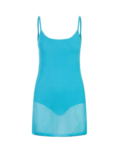 Jacquemus The Roupao Knit Dress In Blue