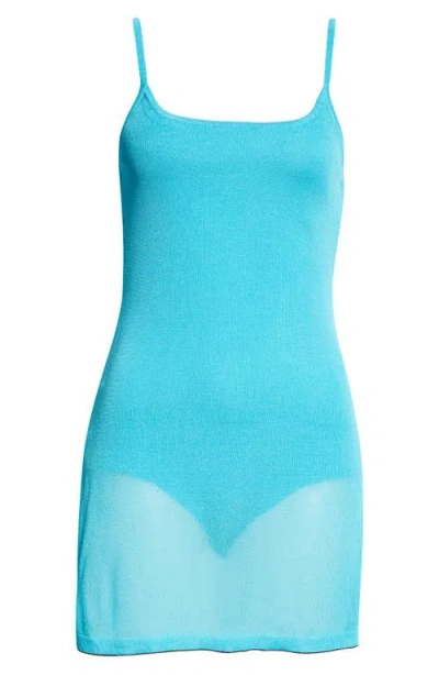 Jacquemus The Roupao Knit Dress In Blue