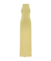 Jacquemus La Robe Maille Sculta Fine-knit Maxi Dress In Nude