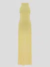 JACQUEMUS JACQUEMUS LA ROBE MAILLE SCULTA SEMI SHEER MAXI DRESS