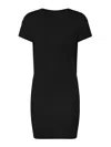 Jacquemus Mistral Back Draped Short Sleeve Dress In Black
