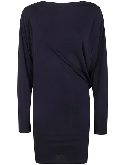 Jacquemus La Robe Mistral Cowl-back Woven Mini Dress In Black