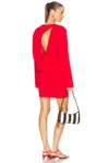 Jacquemus La Mistral Open-back Draped Dress In Red