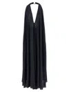 Jacquemus The Norma Draped Maxi Halter Dress In Black