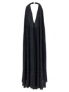 Jacquemus The Norma Draped Maxi Halter Dress In Blue