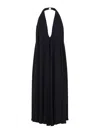 Jacquemus The Norma Draped Maxi Halter Dress In Black