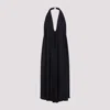 Jacquemus The Norma Draped Maxi Halter Dress In Dark Navy