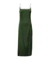 Jacquemus La Robe Notte Satin Slip Dress In Green