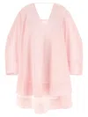 Jacquemus Paysan Oversized Cotton-blend Mini Dress In Pink