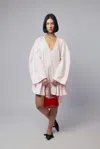 Jacquemus Paysan Oversized Cotton-blend Mini Dress In Pink