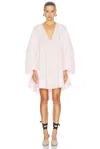 Jacquemus Women Light Pink V-neck Mini Dress, S Luxury Dresses For Women Darveys In Pink