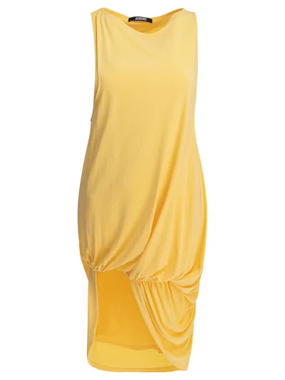 Jacquemus La Robe Peplo Courte Dresses Yellow