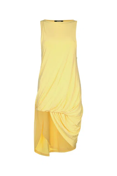 Jacquemus La Robe Peplo Courte In Yellow